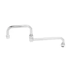 image of T&S Brass 067X-A22 Nozzle, Swivel, 15" Long, Double Joint, 2.2 Gpm Aerator