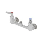 image of T&S Brass B-0230-LN Sink Mixing Faucet, Wall Mounted, 8" Adjustable Centers
