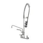 image of T&S Brass S-0133-U12-B Eversteel 8” Wall Mount Mixing Faucet with Body