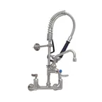 image of T&S Brass SMPF-8WLN-06-CR Mini Pre-Rinse Unit, 8" Wall Mount Mixing Faucet