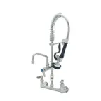image of T&S Brass SMPK-8WLN-08 Mini Pre-Rinse Unit, 8" Wall Mount Mixing Faucet