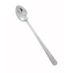 image of Winco 0001-02 Iced Tea Spoon, 7-7/8" Length, 18/0 Stainless Steel, Vibro Finish - 1 Dozen