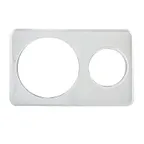 image of Winco ADP-610 2 Hole Steam Table Adapter Plate, (1) 6-3/8" Hole & (1) 10-3/8" Hole