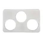 image of Winco ADP-666 3 Hole Steam Table Adapter Plate, (3) 6-3/8" Holes