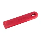 image of Winco AFP-2HR 5-1/2" Removable Silicone Pan Handle Grip / Sleeve for 10" and 12" Fry Pans - Red 