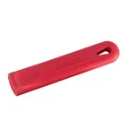 image of Winco AFP-3HR 6-3/4" Removable Silicone Pan Handle Grip / Sleeve for 14" Fry Pans - Red 