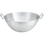 image of Winco ALO-16H 16.13" x 8" 16 Qt. Aluminum Colander with Handles
