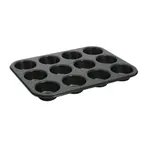 image of Winco AMF-12NS 12 Cup Carbon Steel Non-Stick Muffin Pan, PFOA-free