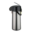 image of Winco AP-825 2.5 Liter Glass Lined Stainless Steel Airpot with Lever
