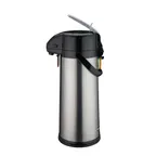 image of Winco AP-835 3 Liter Glass Lined Stainless Steel Coffee Airpot with Lever