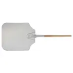 image of Winco APP-18M 34" Aluminum Pizza Peel with Wood Handle - 14" × 16" Blade