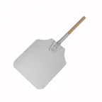 image of Winco APP-26 26" Aluminum Pizza Peel with Wood Handle - 12" × 14" Blade