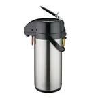 image of Winco APSK-725 2.5 Liter Stainless Steel Lined Airpot with Lever