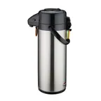 image of Winco APSP-930 3.0 Liter Double-Wall Insulated Stainless Steel Airpot with Push Button