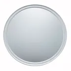 image of Winco APZT-20 20" Aluminum Pizza Tray w/ Wide Rim, Round