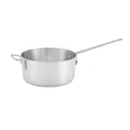 image of Winco ASP-10 10 Qt. Heavyweight Tapered Aluminum Sauce Pan with Helper Handle