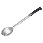 image of Winco BHPN-15 15" Stainless Steel Perforated Basting Spoon with Black Plastic Handle