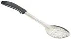 image of Winco BHPP-13 13" Standard Duty Perforated Stainless Steel Basting Spoon with Black Handle
