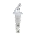 image of Winco BMP-2125C Bar Maid Liquor Pourers, 1-1/4 oz Clear Plastic, No Collar, Wide Cork - 12/Pack