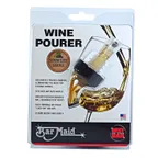 image of Winco BMP-500RAC Bar Maid 5 oz Premium Liquor Pourer, Rum Amber, Black Collar