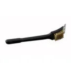 image of Winco BR-12 Black 12" Grill Brush with Brass Wire