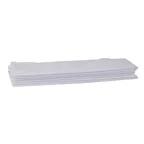 image of Winco BTM-16W Bar/Kitchen Towel Set, 16" x 16" Square Microfiber Cleaning Cloths, White, 6/Pack