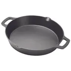image of Winco CASD-12 FireIron 12" Round Cast Iron Pre-Seasoned Induction 