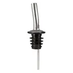 image of Winco CR-220P Bar Maid Speed Pourer, Free‑Flow, Chrome‑Plated, No Collar, Poly Cork Stopper - 1/Pack