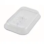image of Winco CRKC-10 Fluted Rectangular Deli Crock Cover for 5 lb. Tulip Deli Crocks, SAN, Clear