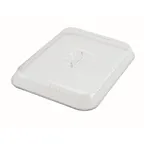 image of Winco CRKC-13 Fluted Deli Crock Cover for 5 lb. Tulip Deli Crocks, SAN, Clear