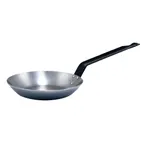 image of Winco CSFP-9 9.5" Induction Ready Carbon Steel French Style Fry Pan w/ Riveted Handle, Hand Wash
