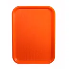 image of Winco FFT-1418O Fast Food Tray, 14" X 18", BPA Free, Polypropylene, Orange, NSF