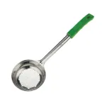 image of Winco FPPN-6 6 oz. One-Piece Perforated Food Portioner, Green Handle, Prime