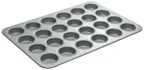 image of Winco HMF-24F 5.6 oz Texas Muffin Pan, PFOA & PTFE Free - Aluminized Steel