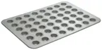 image of Winco HMF-48O Mini Muffin Pan, 48 Cup / 1.1 oz - Silicone Glazed Aluminized Steel