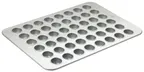 image of Winco HMF-48T Mini Muffin Pan, 48 Cup / 2.1 oz - Silicone Glazed Aluminized Steel