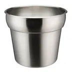 image of Winco INS-7.0M Inset, 7 qt., 9-1/2" X 8", Round, Fits 207, 24 Gauge
