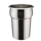 image of Winco INSN-2.5 Inset, 2-1/2 qt. (80 oz.), 6" X 7-1/2", Round, Stainless Steel
