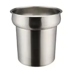 image of Winco INSN-4 Inset, 4 qt. (128 oz.), 7-1/2" X 7-1/2", Round, Stainless Steel