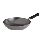 image of Winco J22-0050 Joyce Chen Uncoated Carbon Steel Stir Fry Pan with Phenolic Handle, 12"