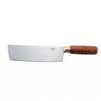 image of Winco KC-201R 7" Stainless Steel Chinese Cleaver w/ Wooden Handle