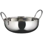 image of Winco KDB-7 40 Oz. Mirror Finish Stainless Steel Kady Bowl with Welded Handles