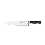 image of Winco KFP-100 Acero 10" Chef Knife w/ Forged Carbon German Steel, 1 Piece Full Tang