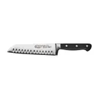 image of Winco KFP-70 Acero Santoku Knife w/ High Carbon German Steel Blade & Black POM Handle