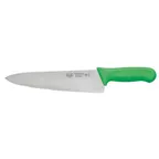 image of Winco KWP-100G Stäl 10" German Steel Chef's Knife w/ Green Handle, 
