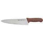 image of Winco KWP-100N Stäl 10" German Steel Chef's Knife with Brown Handle