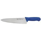 image of Winco KWP-100U Stäl 10" German Steel Chef's Knife with Blue Handle