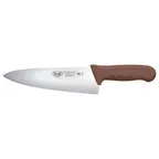 image of Winco KWP-80N Stäl 8" Steel  Chef's Knife with Brown Handle