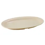 image of Winco MMPO-138 13" x 8-1/2" Oval Melamine Platter, Tan, Heat‑Resistant 212°F, Rim, NSF - 1 Dozen