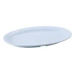 image of Winco MMPO-138W 13" x 8-1/2" Oval White Melamine Platter 212°F Heat‑Resist Dishwasher Safe - 1 Dozen